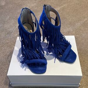 Blue Fringe Women's Shoes